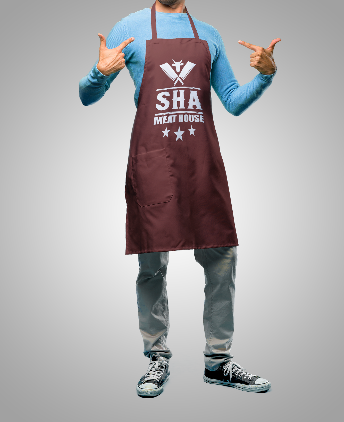 Logo Design SHA Meat House Mockup